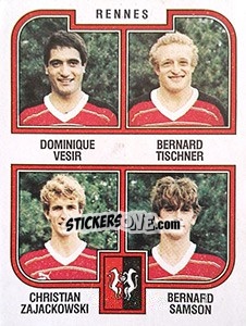 Sticker Vesir / Tischner / Zajackowski / Samson - Football France 1982-1983 - Panini