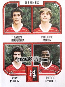 Figurina Bousdira / Morin / Peretz / Syther - Football France 1982-1983 n. 417 - Panini