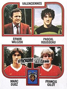 Sticker Wilczek / Rousseau / Duez / Gilot - Football France 1982-1983 n. 418 - Panini