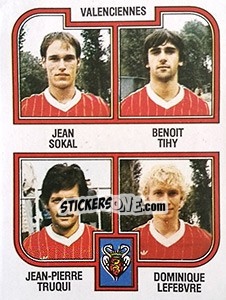 Cromo Sokal / Tiny / Truqui / Lefebvre - Football France 1982-1983 - Panini
