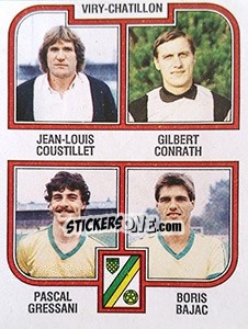 Figurina Coustillet / Conrath /  Gressani / Bajac - Football France 1982-1983 - Panini