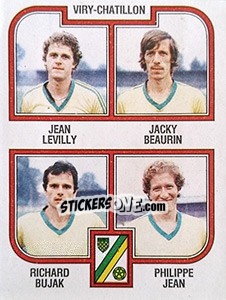 Cromo Levilly / Beaurin / Bujak / Jean - Football France 1982-1983 - Panini