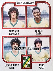 Sticker Barbosa / Zaba / Mill / Polo - Football France 1982-1983 - Panini