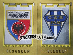 Sticker Ecusson Bescanon / Blenod - Football France 1982-1983 - Panini
