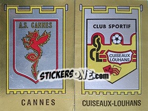 Sticker Ecusson Cannes / Cuiseaux-Louhans - Football France 1982-1983 - Panini