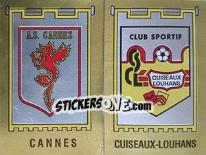 Sticker Ecusson Cannes / Cuiseaux-Louhans - Football France 1982-1983 n. 425 - Panini