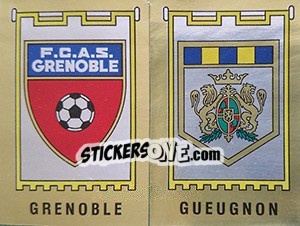 Sticker Ecusson Grenoble / Guegnon - Football France 1982-1983 n. 427 - Panini