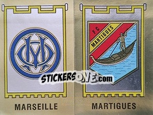 Sticker Ecusson Marseille / Martigues - Football France 1982-1983 - Panini