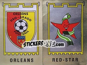 Sticker Ecusson Orleans / Red-Star Paris - Football France 1982-1983 - Panini