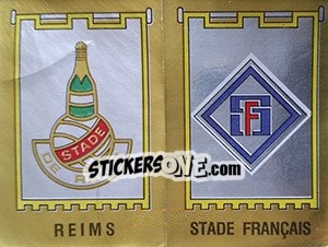 Cromo Ecusson Reims / Stade Francais - Football France 1982-1983 - Panini
