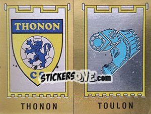 Sticker Ecusson Thonon / Toulon - Football France 1982-1983 - Panini