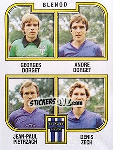 Figurina Dorget / Dorget / Pietrzach / Zech - Football France 1982-1983 - Panini