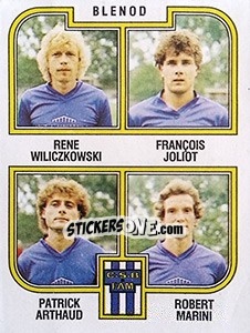 Figurina Wiliczkowski / Joliot / Arthaud / Marini - Football France 1982-1983 - Panini
