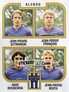 Sticker Sztmanski / Francois / Boubehira / Berta - Football France 1982-1983 - Panini