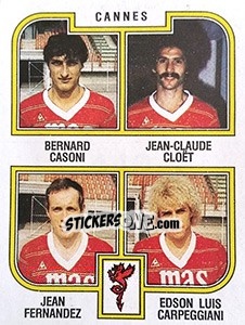 Sticker Casoni / Cloet / Fernandez / Luis Carpeggiani - Football France 1982-1983 - Panini