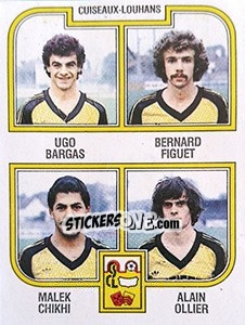 Figurina Bargas / Figuet / Chikhi / Ollier - Football France 1982-1983 - Panini