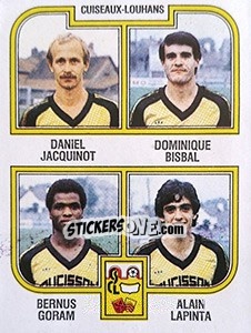 Figurina Jacquinot / Bisbal / Goram / Lapinta - Football France 1982-1983 - Panini