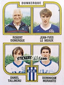 Cromo Domergue / Le Meaux / Tallineau / Morabito - Football France 1982-1983 - Panini