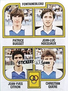 Cromo Buisset / Hocquaux / Citron / Quere - Football France 1982-1983 - Panini