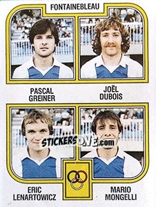 Sticker Grenier / Dubois / Lenartowicz / Mongelli - Football France 1982-1983 - Panini