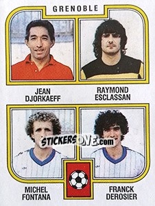 Sticker Djorkaeff / Esclassan / Fontana / Derosier - Football France 1982-1983 n. 451 - Panini