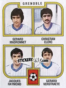 Sticker Madronnet / Clerc / Raymond / Verstraete - Football France 1982-1983 n. 452 - Panini