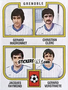 Cromo Madronnet / Clerc / Raymond / Verstraete - Football France 1982-1983 - Panini