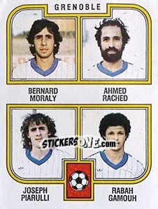 Cromo Moraly / Rached / Piarulli / Gamouh - Football France 1982-1983 - Panini