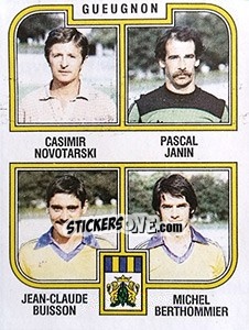 Sticker Novotarski / Janin / Buisson / Berthommier - Football France 1982-1983 - Panini