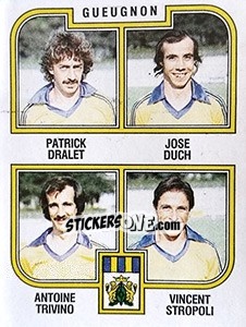 Sticker Dralet  /Duch / Trivino / Stropoli - Football France 1982-1983 n. 456 - Panini
