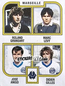Cromo Gransart /  Levy / Anigo / Gilles - Football France 1982-1983 - Panini