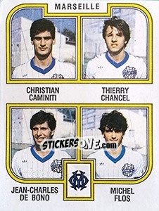 Sticker Caminiti / Chancel / De Bono / Flos - Football France 1982-1983 n. 458 - Panini