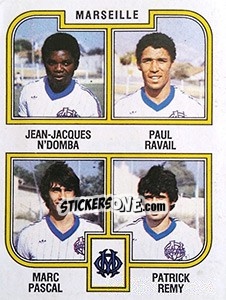 Sticker N'Domba / Ravail /Pascal / Remy - Football France 1982-1983 n. 459 - Panini