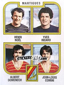 Cromo Noel / Ricard / Domenech / Comini - Football France 1982-1983 - Panini