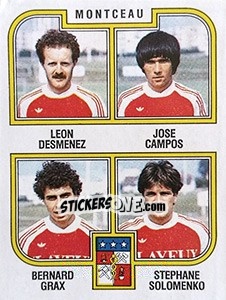 Cromo Desmenez / Campos / Grax / Solomenko - Football France 1982-1983 - Panini