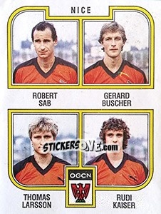 Cromo Sab / Buscher / Larsson / Kaiser - Football France 1982-1983 - Panini