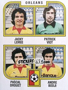 Sticker Lemee / Viot / Drouet / Bodji - Football France 1982-1983 - Panini