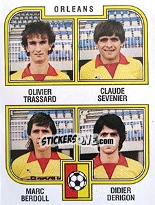 Sticker Trassard / Sevenier / Berdoll / Derigon - Football France 1982-1983 n. 471 - Panini