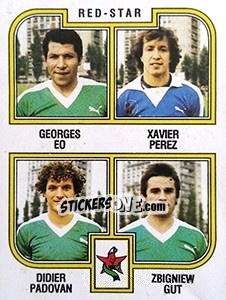 Figurina Eo / Perez / Padovan / Gut - Football France 1982-1983 - Panini