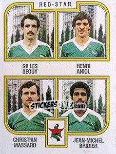 Sticker Seguy / Aniol / Massard / Bridier - Football France 1982-1983 - Panini