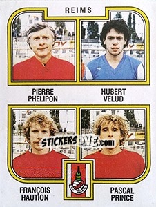 Figurina Phelipon / Velud / Haution / Prince - Football France 1982-1983 - Panini