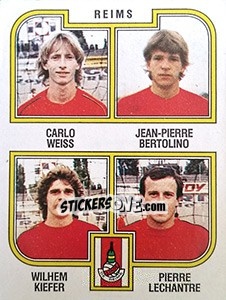 Sticker Weiss / Bertolino / Kiefer / Lechantre - Football France 1982-1983 n. 477 - Panini