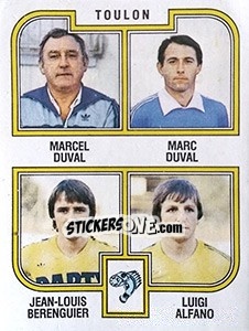 Sticker Marcel Duval / Marc Duval / Berenguier / Alfano - Football France 1982-1983 n. 484 - Panini