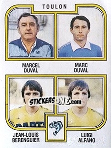 Cromo Marcel Duval / Marc Duval / Berenguier / Alfano - Football France 1982-1983 - Panini