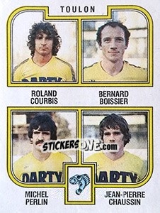 Cromo Courbis / Boissier / Perlin / Chaussin - Football France 1982-1983 - Panini