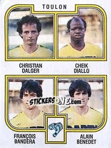 Sticker Dalger / Diallo / Bandera / Benedet - Football France 1982-1983 - Panini