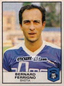 Cromo Bernard Ferrigno - Football France 1983-1984 - Panini
