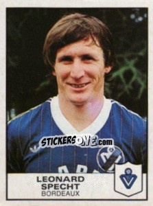 Sticker Leonard Specht - Football France 1983-1984 - Panini