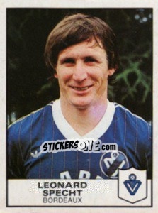 Sticker Leonard Specht - Football France 1983-1984 n. 44 - Panini