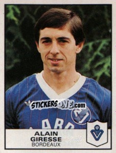 Figurina Alain Giresse - Football France 1983-1984 - Panini